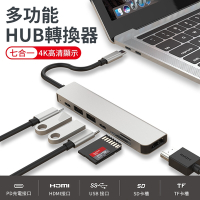 ANTIAN Type-C 七合一多功能HUB轉接器 USB集線器 HDMI智能轉換器 筆電擴展塢 mac轉接頭