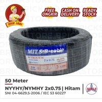 KABEL LISTRIK MITSUBA NYMHY 2X0.75 2X0,75 NYYHY 2X0.75 50M SERABUT - Hitam