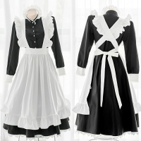 七了個三 傳統女僕套裝英式女僕長日系可愛圍裙女傭優雅連衣裙COS 女仆套裝