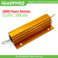 100W Aluminum Power Metal Shell Case Wirewound Resistor 0.01-100K 1 0.5 1 2 4 6 8 10 20 100 150 200 300 500 1K 10K ohm