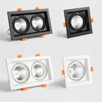 1pcs COB LED Downlights 10w 20w Surface Mounted dimmable LED Ceiling Lamps Spot Light square Rotation LED Downlights