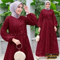 Goldie Shop Gamis BUSUI Mewah Cana M - XXL 9WARNA / Gamis Kondangan / Maxi Long Dress Muslim Jumbo /