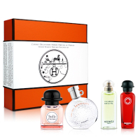 【短效品】HERMES 愛馬仕 小香禮盒四入組(絲巾+橘彩星光+尼羅河花園+緋紅火參)