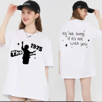 เสื้อยืดผ้าฝ้ายแท้ 100% สีดำและสีขาวย้อนยุค สำหรับผู้ชายและผู้หญิง C1875