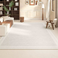 熱賣預購－簡約奶油風客廳地毯 (140x200cm) 素色臥室床邊毯 日式沙發地墊
