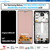 Original AMOLED For Samsung Galaxy A52 4G A525 A525F A525M Pantalla lcd Display Touch Panel Screen Digitizer Assembly Repair LCD