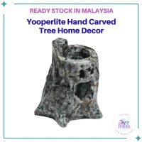 Nature Stone Yooperlite Tree Stump Candle Holder Crystal Gift Crystal Award Decoration