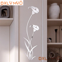 3D Diy Flower Acrylic Wall Sticker Mirror Stickers Living Room Wall Decor Removable Mural Wallpaper Art Decals Home Decor