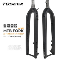 TOSEEK T800 Carbon Fiber Fork MTB Bike Front Forks 27.5er 29er Boost Fork Thru Axle Fork 15*110mm