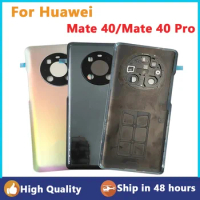 New Back Cover For Huawei Mate40 40 Pro With Lens Back Battery Cover Glass Door For Huawei Mate 40 Pro Rear Housing Glass Case