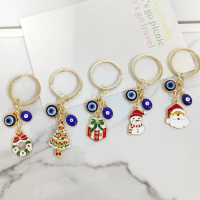 พวงกุญแจน่ารัก ของขวัญคริสต์มาส ถุงตกแต่ง Christmas gift พวงกุญแจแฟชั่น Evil eye การออกแบบตาชั่วร้าย