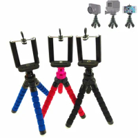 Flexible Octopus Mini Tripod with Phone Holder Bracket Stand Mount For Mobile Phones Gopro Hero DJI OSMO Cameras