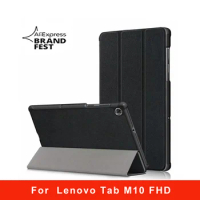 For Lenovo Tab M10 FHD Plus Smart Case tb x606f x606x Tri-Fold PU Leather Stand Funda For Lenovo Tab M10 Plus 10.3 Case Coque