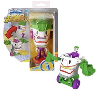 FISHER PRICE IMAGINEXT DC SUPER FRIENDS HEAD SHIFTERS JOKER AND LAFF MOBILE FIGURE SET PRETEND PLAY 