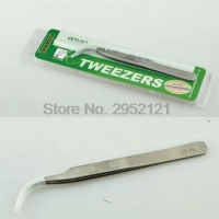 by dhl or ems 500pcs Eyelashes Tweezer Stainless Steel Industrial Accuracy Anti Acid Eyelashes Extension Tweezers Tool hot