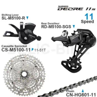 SHIMANO DEORE 11Speed Groupset SL-M5100 Shifter RD-M5100 Rear Derailleur RD-M6100 Cassette 42 51T Chain parts for MTB
