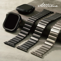 【ALL TIME 完全計時】梯形導角磨砂鈦錶帶Apple Watch 38/40/41/42/44/45/46/49mm(鈦金屬/梯形切割鈦)
