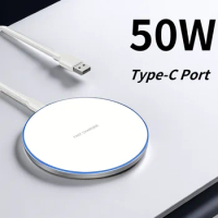 50W Wireless Charger Pad for iPhone 15 14 13 12 11 Pro Max Samsung Galaxy S22 S21 S20 S10 S9 Huawei Wireless Charging Station