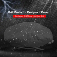 BBQ Cover Outdoor Dustproof Waterproof For Weber Heavy Duty Grill Covers Rain Protective Outdoor Barbecue Cover Round Bbq Grill
