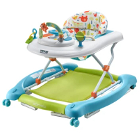 VEVOR Foldable Baby Activity Center with Wheels Music Toys Tray Walk-Behind Rocker for Boys Girls 6-24 Months