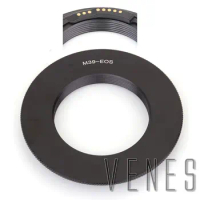 Venes ForM39-EOS GE-1 Macro AF Confirm Lens Mount Adapter Suit For Leica M39 Lens to Canon EOS Camera 4000D/2000D/6D II
