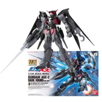 Bandai Original 1/144 HGAge Gundam Age-2 Dark Hound Action Figure Assembly Model Gift Toys Collectible Model Gifts for Children