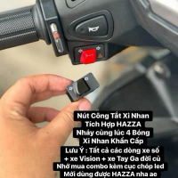 Nút Công Tắt Xi Nhan Tích Hợp HAZZA ( HAZARD ) Nháy Cùng Lúc 4 Bóng Xi Nhan Khẩn Cấp Cho Xe Máy