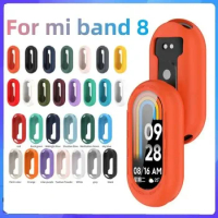 Silicone Protector For Mi Band 8 Smart Watch Accessories Anti-Shock Shock-Proof Watch Cover Shell Without Scree Film