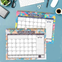 2024 Wall Calendar Family Monthly Spiral Calendars Planner Schedule To Do List Agenda Desk Calendar Organizer Office Home Decor