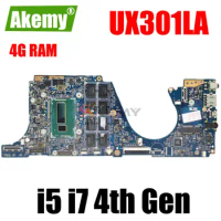 UX301 Notebook Mainboard For ASUS ZENBOOK UX301L UX301LA Laptop Motherboard I5 I7 4th Gen CPU 4GB/RAM UMA Main Board