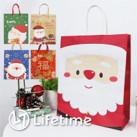 ﹝聖誕手提紙袋4K﹞正版 禮物包裝 提袋 聖誕老公公 雪人 聖誕禮物〖LifeTime一生流行館〗