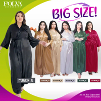 FOLVA Kimono panjang baju tidur wanita satin XL big size jumbo