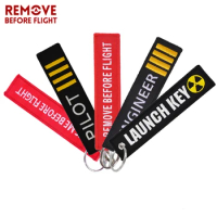 Remove Before Flight Keychain Jewelry Embroidery Engineer Key Chain for Aviation Gifts Luggage Tag Fashion Pilot Key Chains