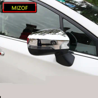 Carbon Fibre Silver ABS Rearview Mirror Protective Cover For Subaru XV 2018-19 CA194