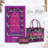 MNK BAG | SET PREMIUM|TAS,SAJADAH DAN CLUTCH | Manukashop Muslim Mukena - MOTIF 1