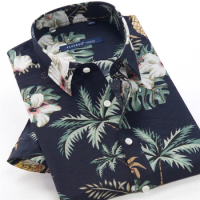 2023 Summer New Men's Floral Shirt Plus Size 6XL 7XL 8XL 10XL Fashion Casual Hawaiian Short Sleeve Shirt Male Brand Clothes
