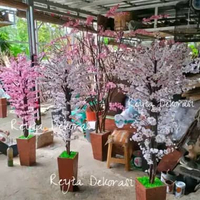 POHON Bunga Sakura TINGGI 120cm / Pohon Hias Plastik Dekorasi Artificial / POHON MEIHUA Merah