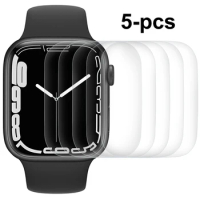 Screen Protector for Apple Watch Series 8 7 41mm 45mm,HD Transparent TPU Film iwatch Series 6 SE 5 4 3 2 1 38mm 42mm 40mm 44mm