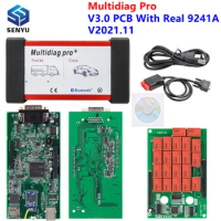 Multidiag Pro 2021.11 TCS BT4.0 OBD2 Scanner Car Truck Auto Diagnostic Tool 2021.10b DS-150e VCI With Double Board NEC Relay