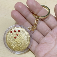 圣誕書包掛件徽章鑰匙扣禮物 硬幣玩具卡通老人雪人紀念鑲鉆金幣