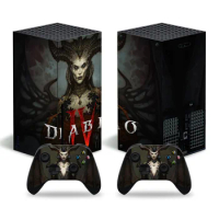 Diablo Style Skin Sticker Decal Cover for Xbox Series X Console and 2 Controllers Xbox Series X Skin Sticker Viny