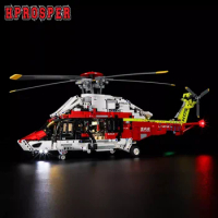 Hprosper 5V LED Light For 42145 Rescue Helicopter Decorative Lamp With Battery Box (Not Include Lego Building Blocks)