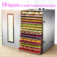 Food Dehydrator Vegetable Fruit Dryer 16-layers Stainless Steel Commercial Food Drying Machine Pet Food mushroom