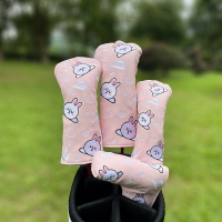卡通兔子高爾夫球桿套桿頭套保護套1號木套推桿套鐵桿套golf頭套