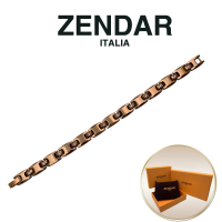 【ZENDAR】4顆純鍺 健康鈦鍺鎢鋼玫瑰金鈦鍺手鍊 附送禮提袋(M號 21002)
