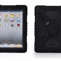 DHL free shipping Pepkoo Spider Extreme Military Heavy Duty Waterproof Dust/Shock Proof with stand Hang cover Case For iPad2 3 4