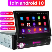 Android 10 1din Quad-Core Car GPS Navigation Player 7'' Universa Car Radio WiFi Bluetooth MP5 1 DIN Multimedia Player NO DVD