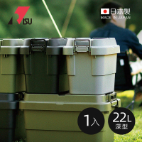 【日本RISU】TRUNK CARGO二代 日製戶外掀蓋式耐壓收納箱-深型-22L-3色可選(TC-20S露營收納箱 置物箱)