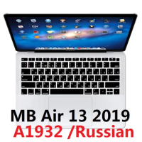 Silicon for Macbook Air 13 2018 A1932 Russian EU US Keyboard Cover Soft Silicon For Macbook air 13 A1932 Russian Keyboard Cover