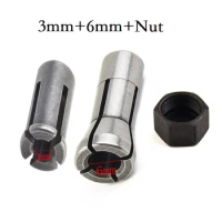 1pc Collet Chuck Cap With Nut Electric Router Drills Chuck For Makita 906 763620-8 3mm 6mm 763627-4 GD0603 GD0601